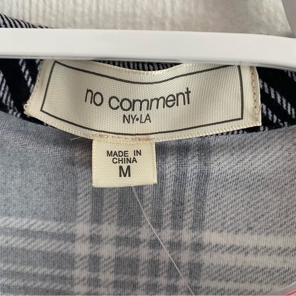 NWT Black and White Button Up Flannel - Picture 3 of 5